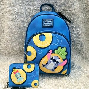 NWT Loungefly Lilo and Stitch Pineapple Floaty Set